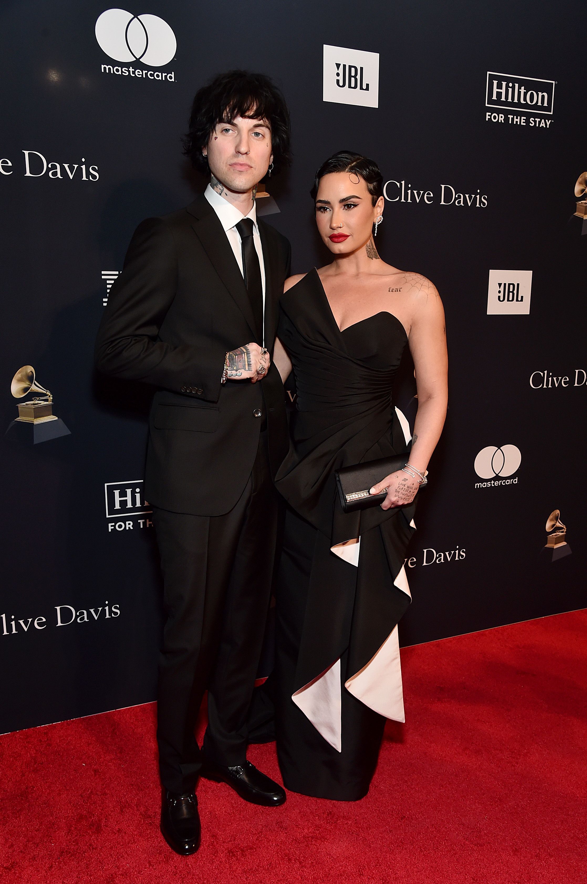 Demi Lovato and Jutes at Pre-GRAMMY party (Image: Getty Images) 