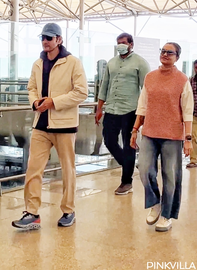 Mahesh Babu ve eşi Namrata Shirodkar, Haydarabad havaalanında tıklandı