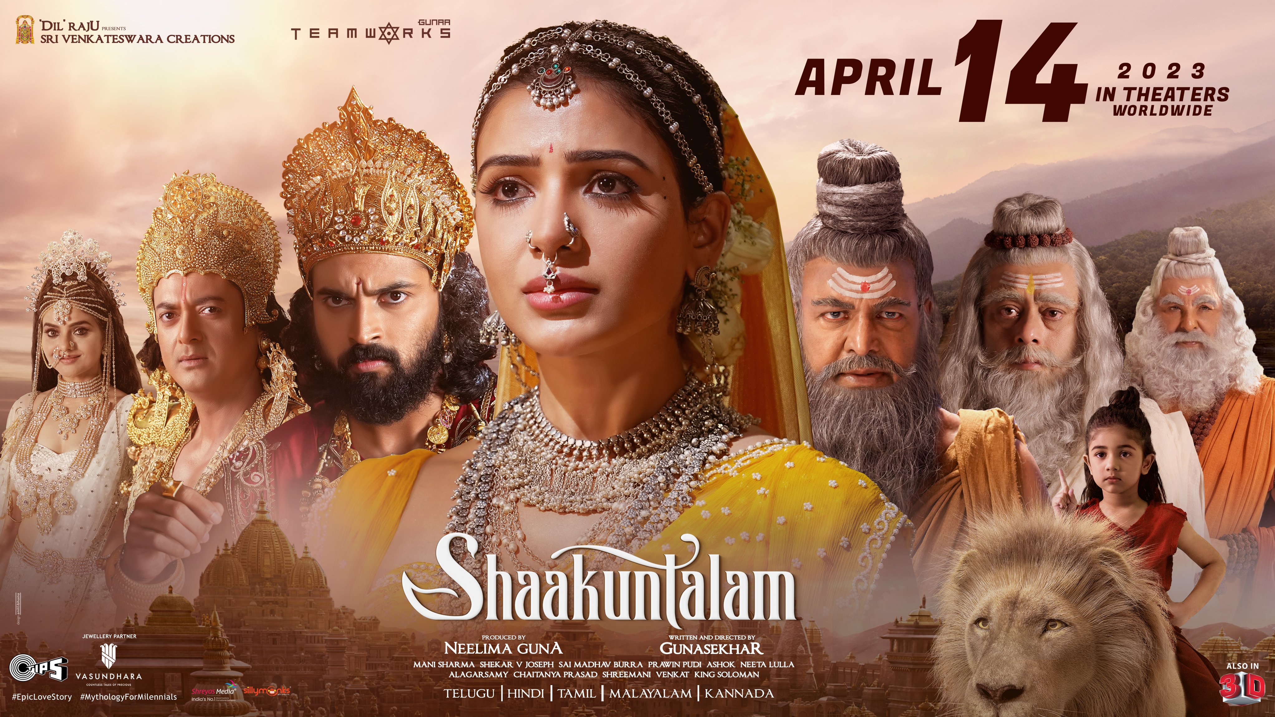 Shaakuntalam will release in cinemas worldwide on 14 April 2023.