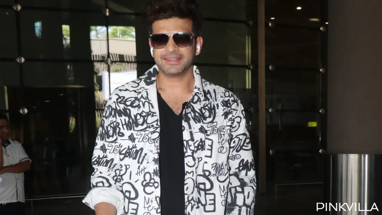 Karan Kundrra sports a quirky look as he returns from Chandigarh after Tere Ishq Mein Ghayal promotions Karan Kundrra sports a quirky look as he returns from Chandigarh after Tere Ishq Mein Ghayal promotions