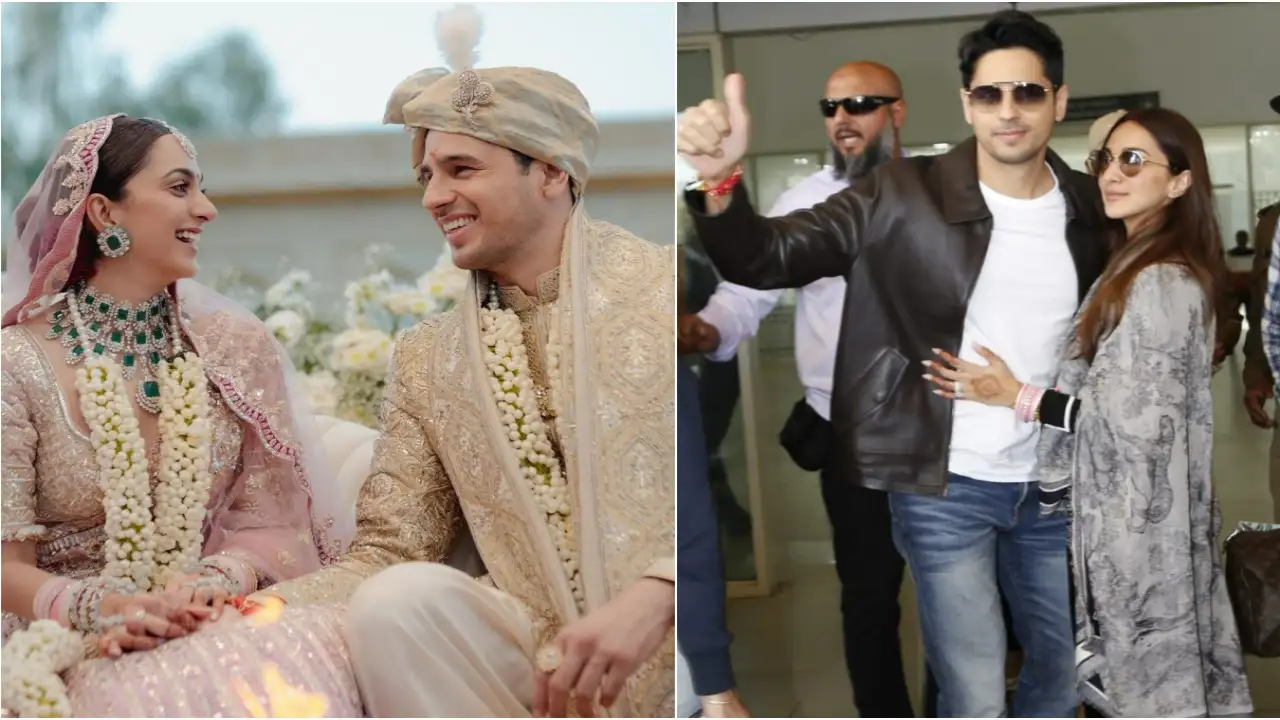 Wedding picture of Sidharth Malhotra and Kiara Advani / first appearance of the couple post wedding