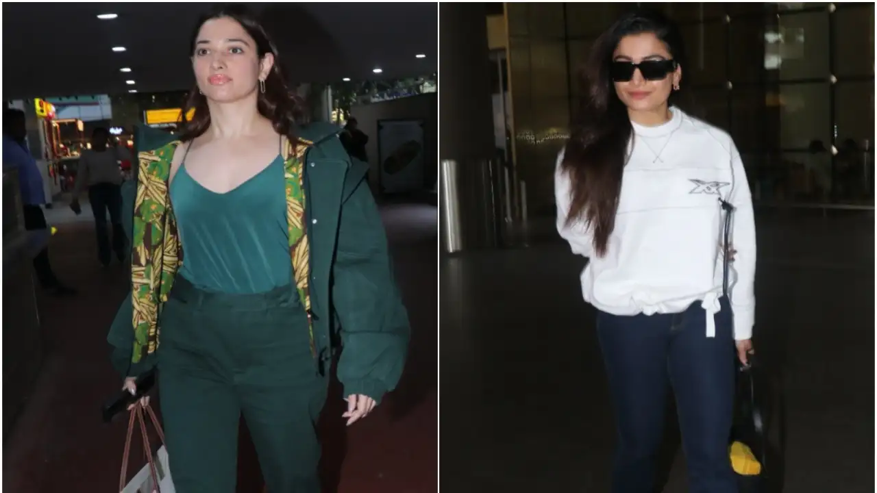 Tamannaah Bhatia and Rashmika Mandanna were clicked at Mumbai airport.