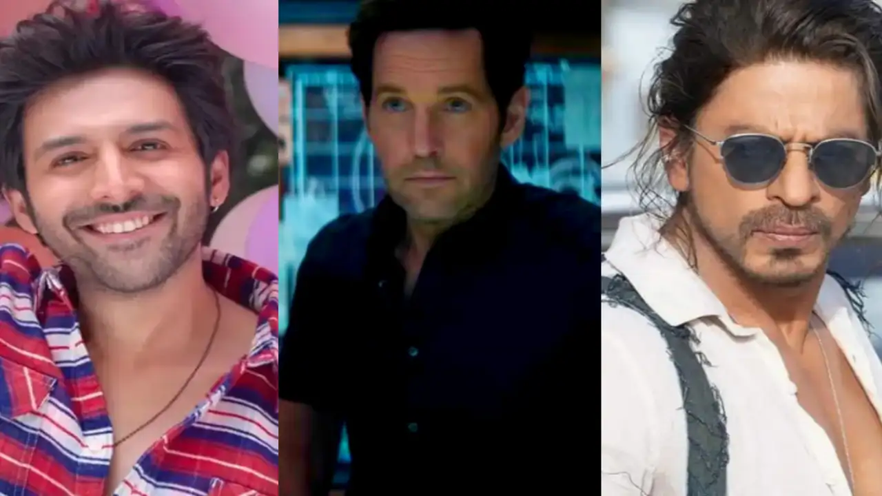 Pathaan gives Shehzada and Ant-Man a run for their money by emerging as the best overall performer (Credit: T-Series, Marvel, YRF) Kartik Aaryan, Paul Rudd, Shah Rukh Khan