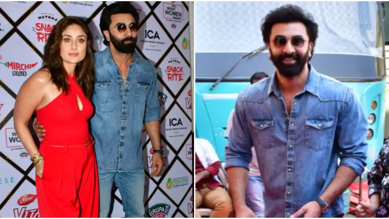 Kareena Kapoor Khan looks glam in red bodysuit; Poses with Ranbir Kapoor at  shoot of her chat show-PICS | PINKVILLA