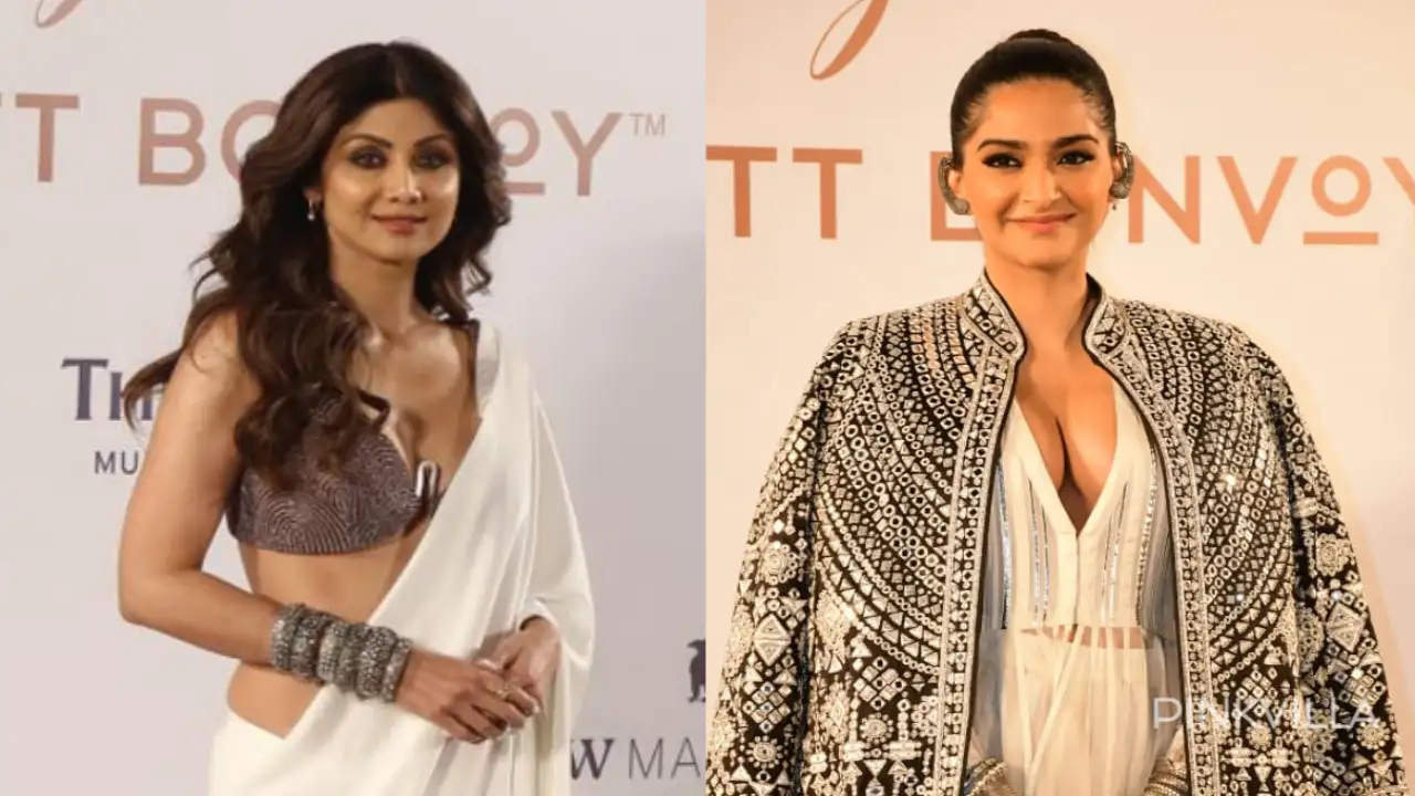 Sonam Kapoor Ahuja and Shilpa Shetty Kundra (Credits: Viral Bhayani / APH Images) Sonam Kapoor Ahuja, Shilpa Shetty Kundra