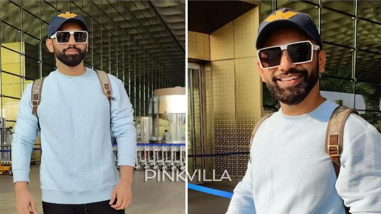 Rahul Vaidya snapped at airport sporting a bright smile and funky shades Rahul Vaidya
