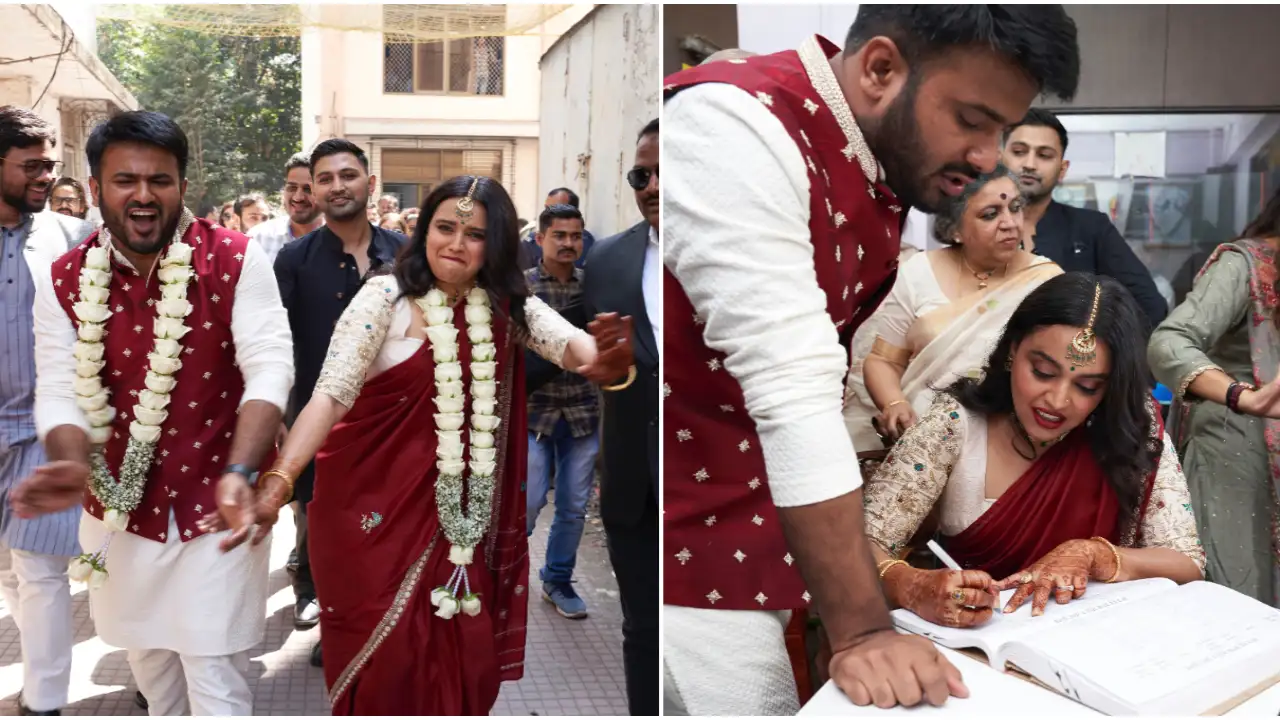 Swara Bhasker drops PICS from court marriage with Fahad Ahmad; To have ‘shehnai-wala shaadi’ in March Swara Bhasker drops PICS from court marriage with Fahad Ahmad; To have ‘shehnai-wala shaadi’ in March