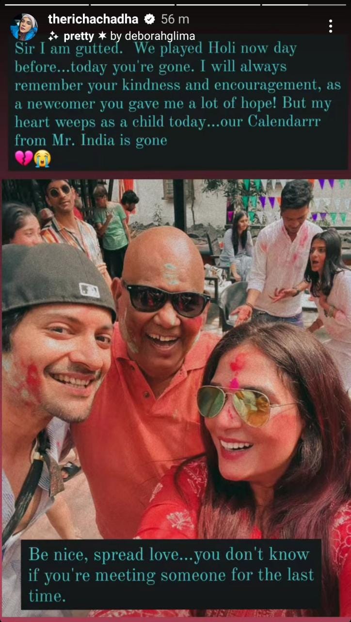 Richa Chadha's Instagram story