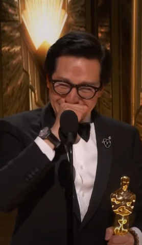 Ke Huy Quan’s winning moment (Credits - Oscars - YouTube)