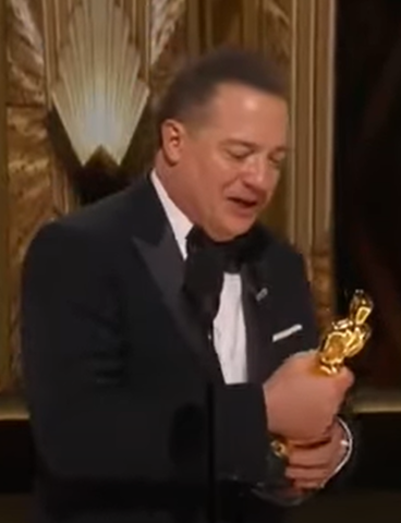Brendan Fraser did mark his moment by completing his comeback (Credit - Oscars, YouTube)