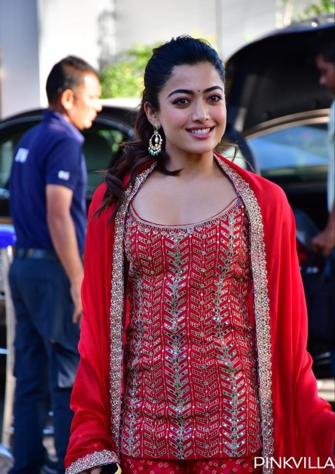 Rashmika Mandanna clicked at airport in ethnic suit