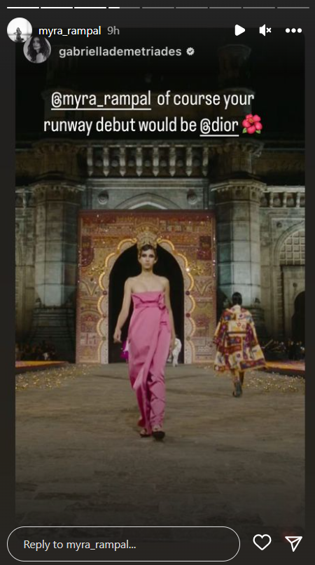 La hija de Arjun Rampal, Myra Rampal, hizo su debut en la pasarela en el desfile de Dior;  ‘Ella hizo todo ella misma…’ dice el actor.
