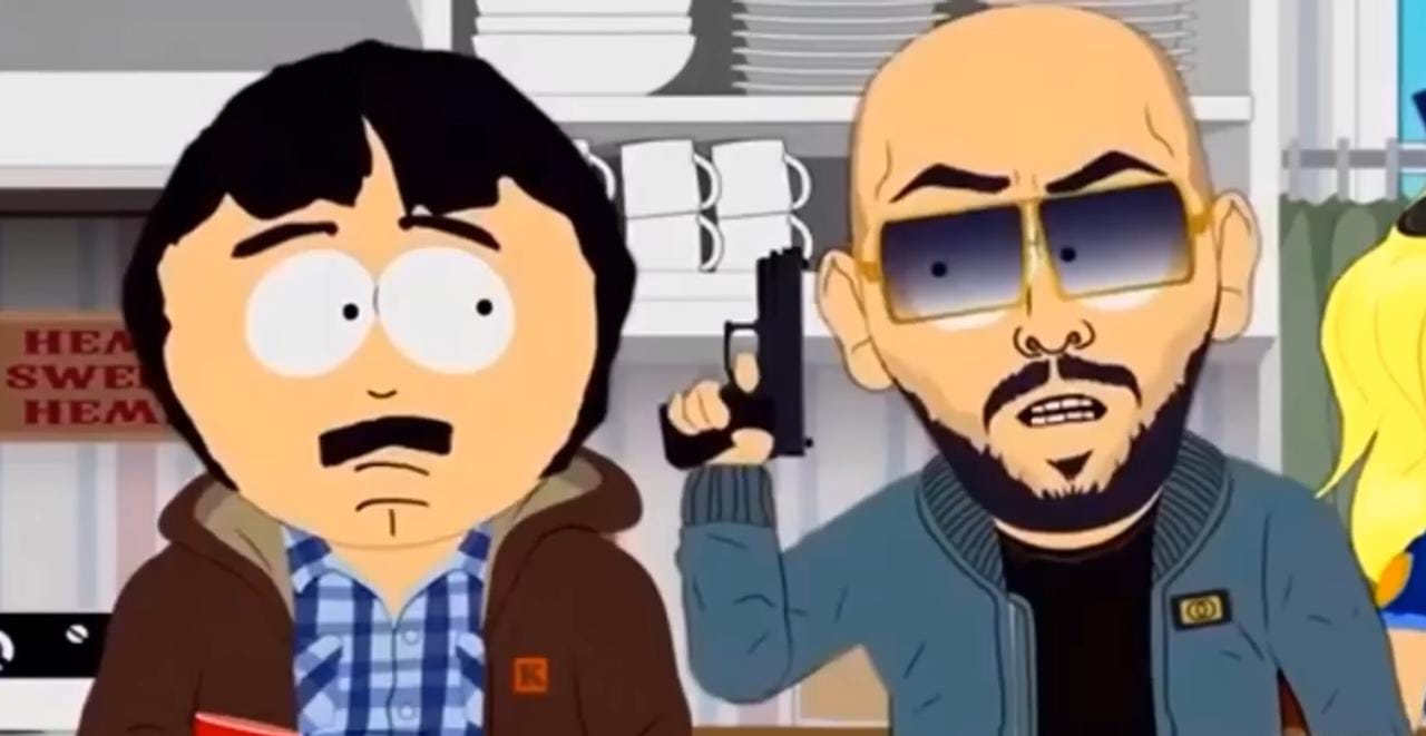 Andrew Tate's caricature on South Park (Image: Braso YouTube) 