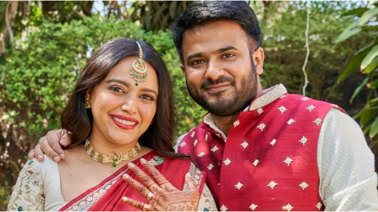Swara Bhasker, Fahad Ahmad’s wedding invitation captures the essence of their dramatic love story. Watch the viral image.