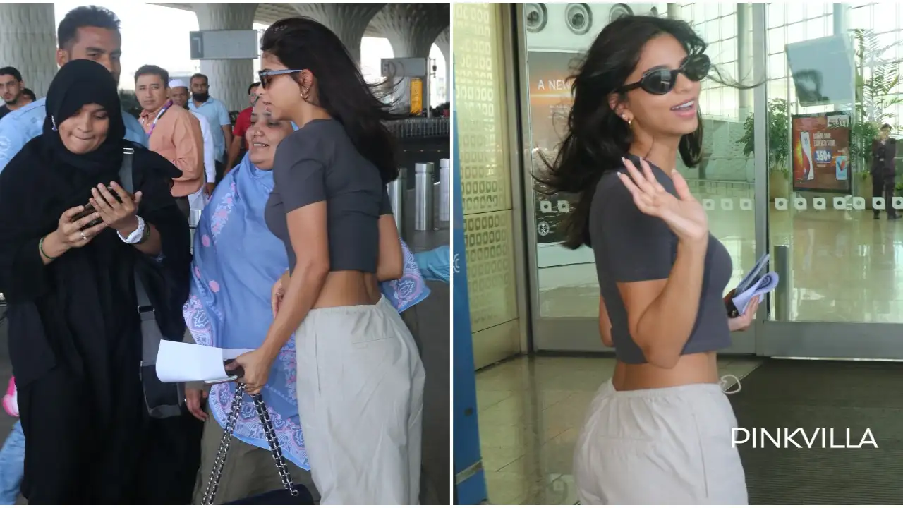 1829727194 suhana khan poses with fans for selfies at mumbai airport fans call her sweet and humble watch 1280*720