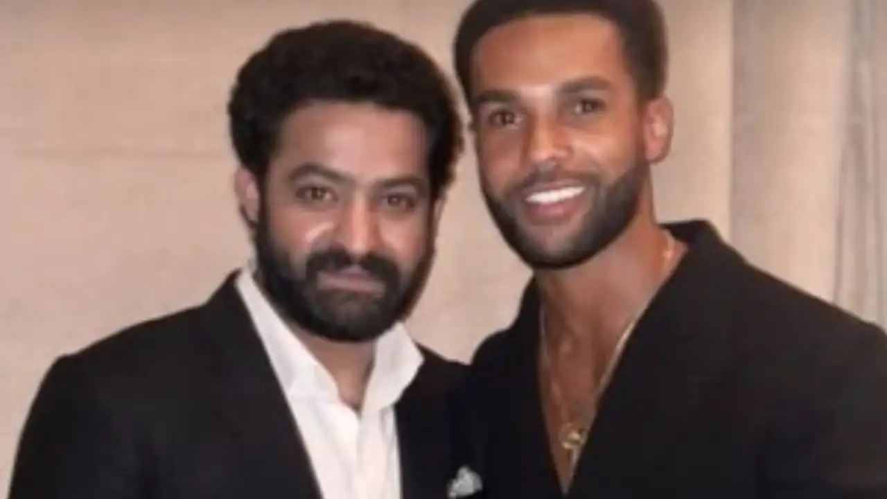 Jr NTR bumped into actor Lucien Laviscount Jr NTR bumped into actor Lucien Laviscount