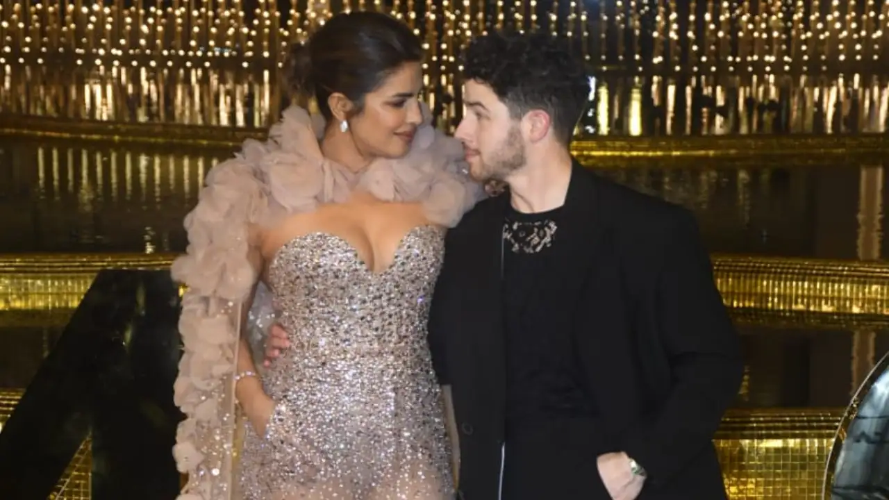 Priyanka Chopra-Nick Jonas Can’t Stop Blushing at Nita Mukesh Ambani Cultural Center Opening