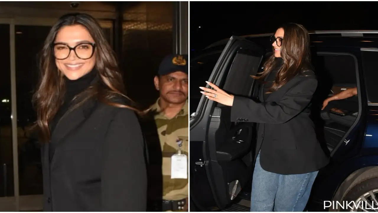 206367888 deepika padukone looks chic as she leaves for oscars 2023 ranveer singh sees her off at mumbai airport video 1280*720