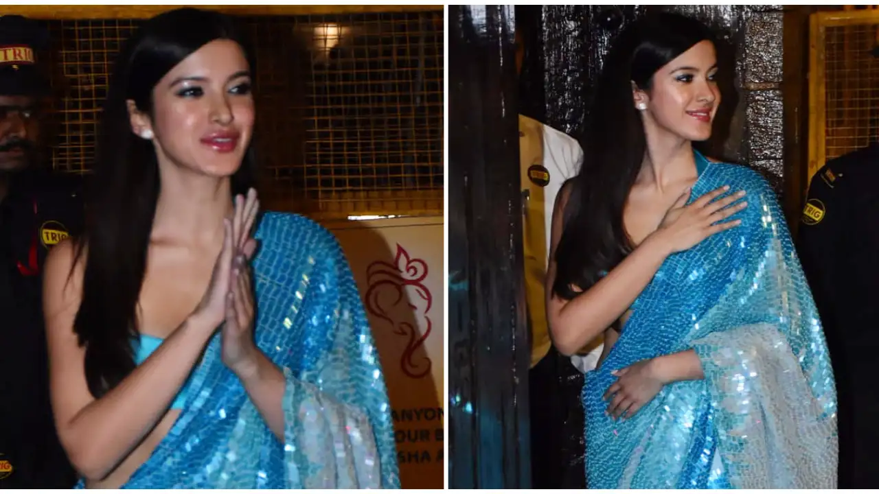 Shanaya Kapoor in a Manish Malhotra saree is the shine we need in Spring Shanaya Kapoor, Manish Malhotra, celebrity fashion, bollywood, sarees, ethnic style, fashion,