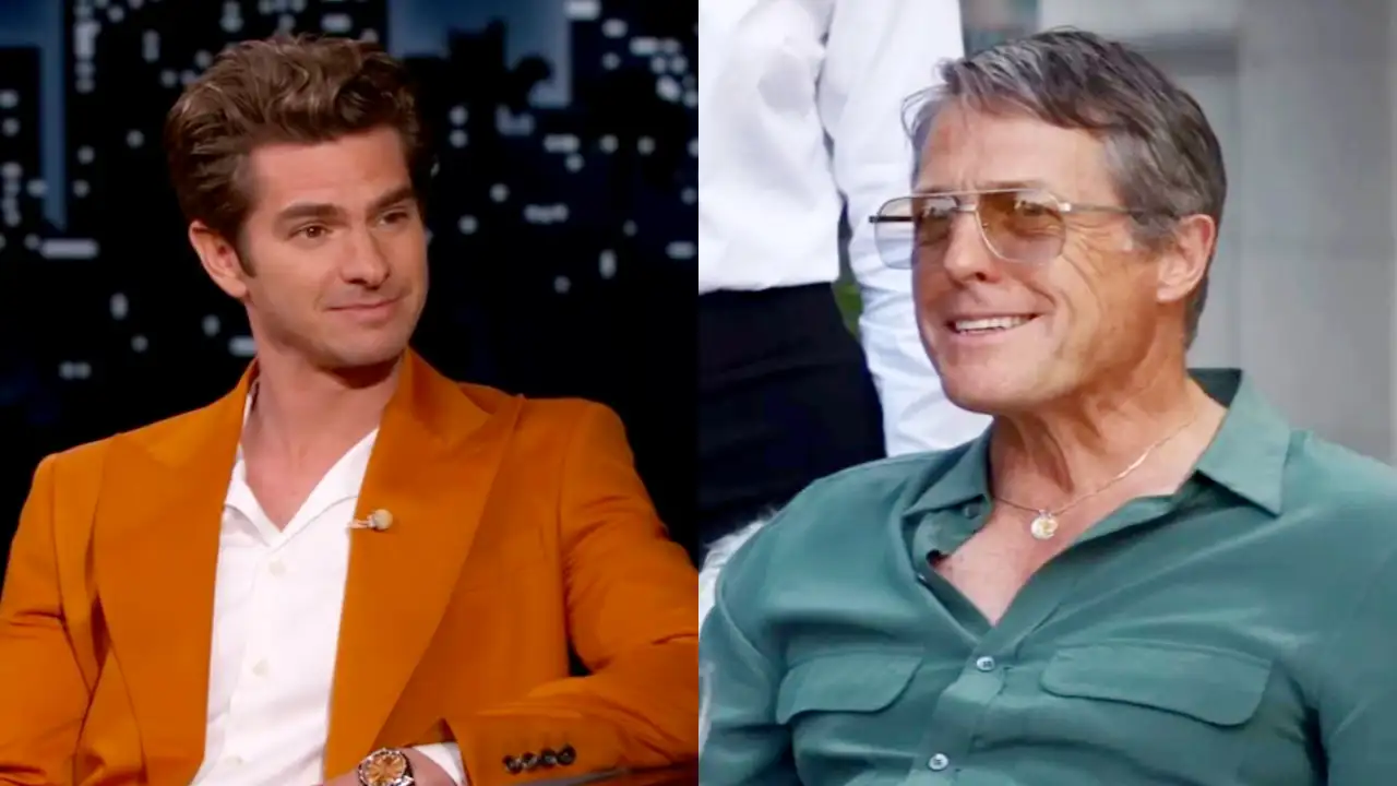 Andrew Garfield, Hugh Grant (Images: Jimmy Kimmel Live Lionsgate Pictures YouTube)