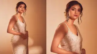 Can you guess the whopping cost of Keerthy Suresh's chikankari saree for Dasara promotions?