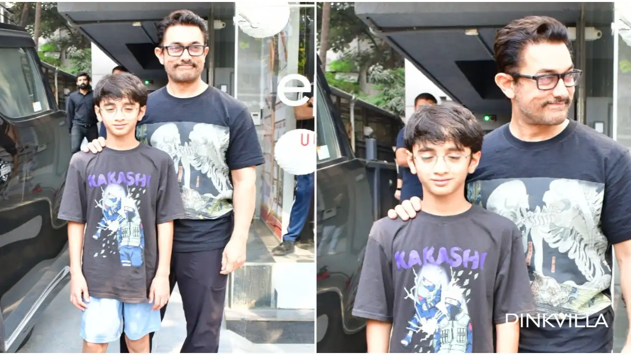 Aamir Khan and son Azad SPOTTED by the paparazzi; Father-son duo enjoy weekend outing in the city-PICS