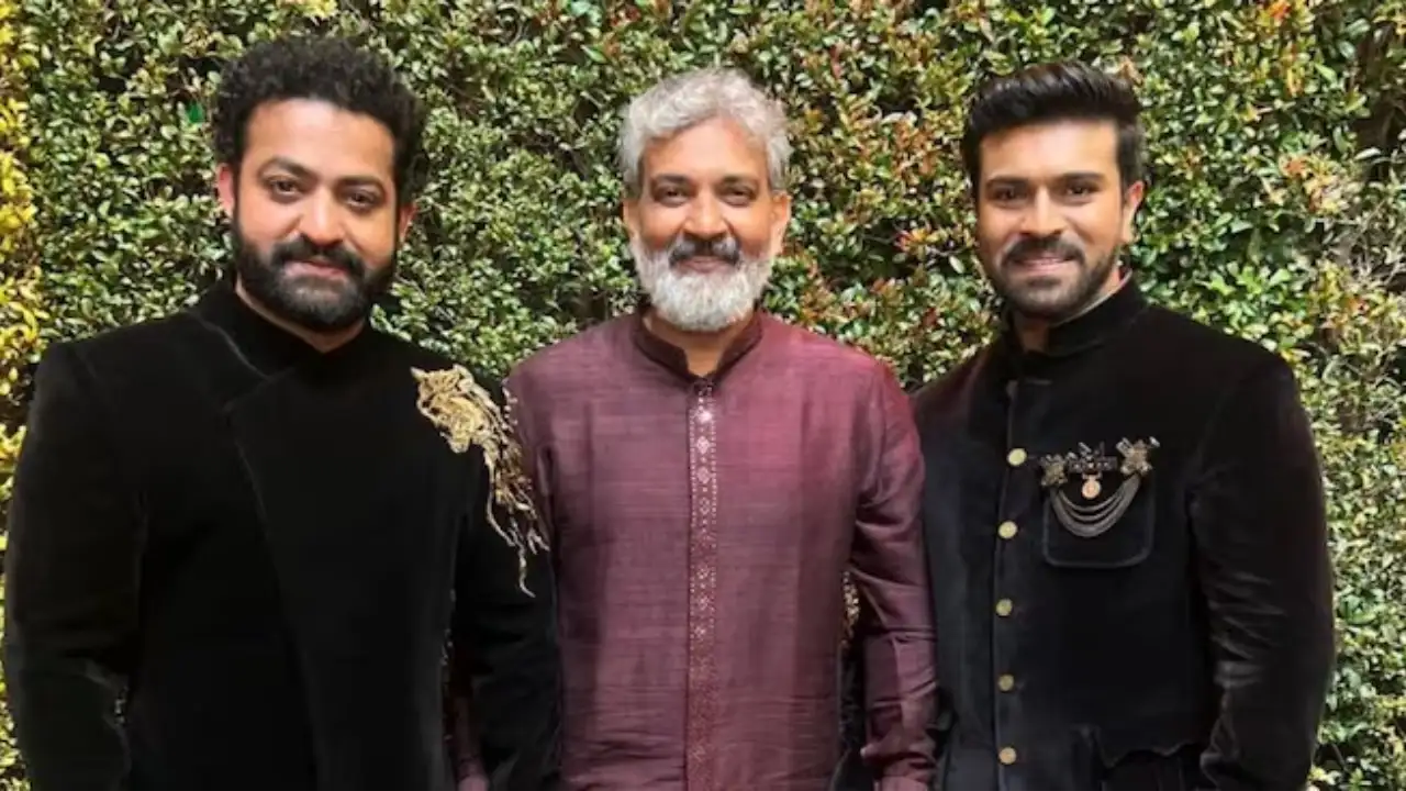 597407547 ss rajamouli ram charan jr ntr reaction naatu naatu oscars 1280*720