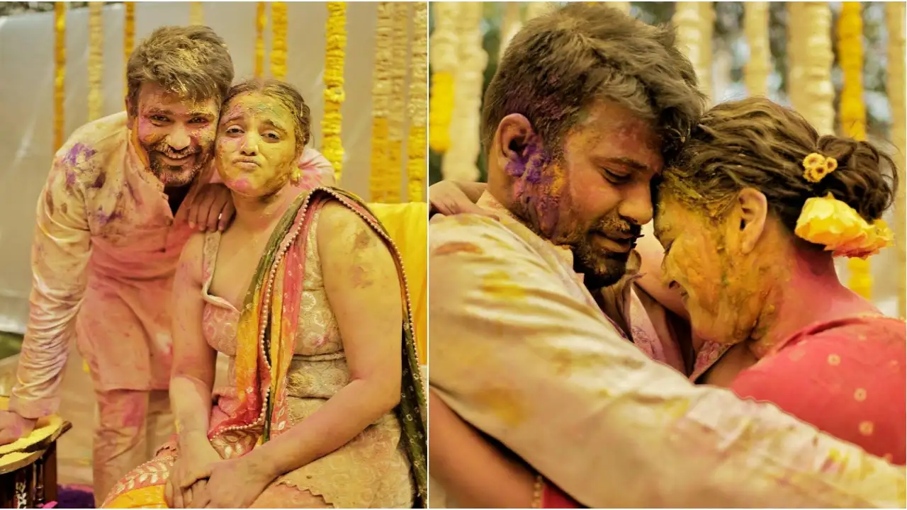 Swara Bhasker and Fahad Ahmad overwhelmed with love for each other.  Couple shares dreamy pictures from Haldi