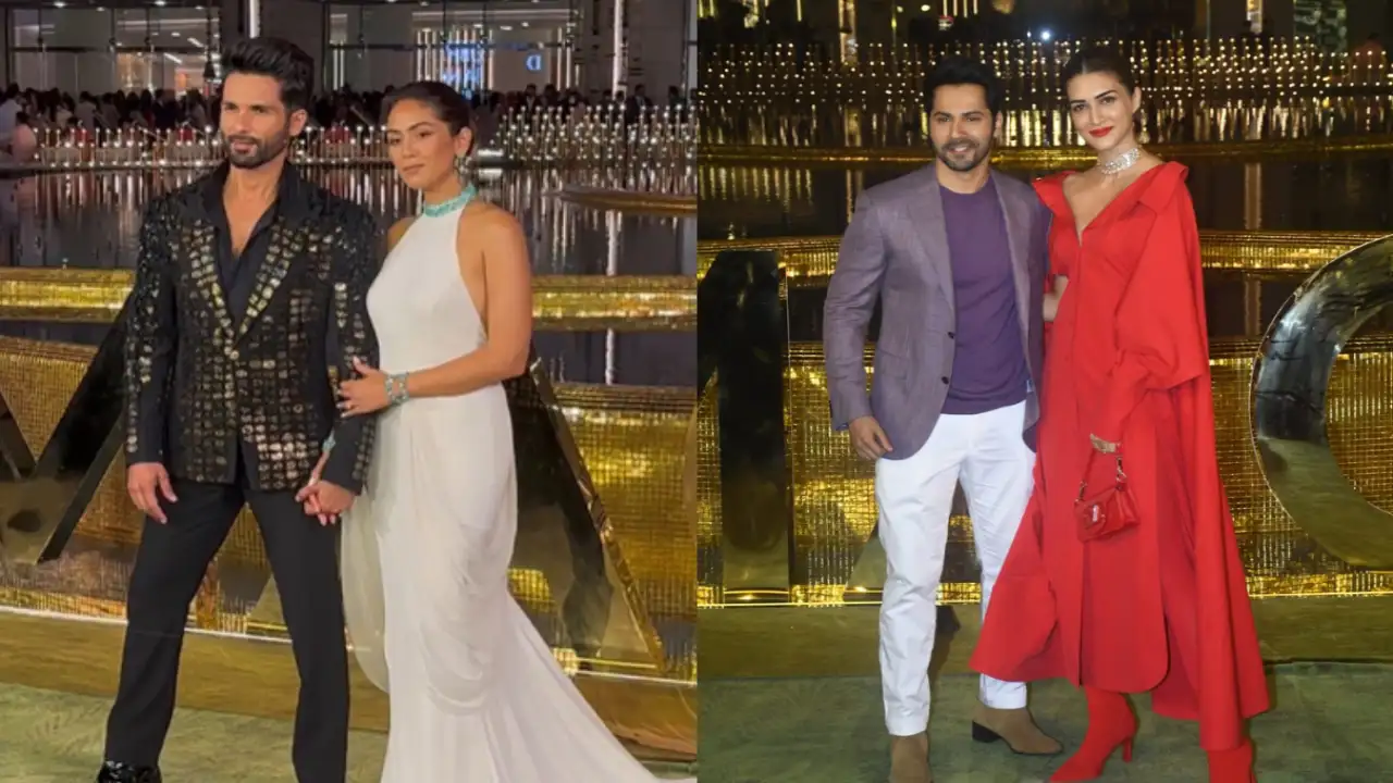Shahid Kapoor-Mira Rajput, Varun and Kriti attended the opening of the Nita Mukesh Ambani Cultural Centre.