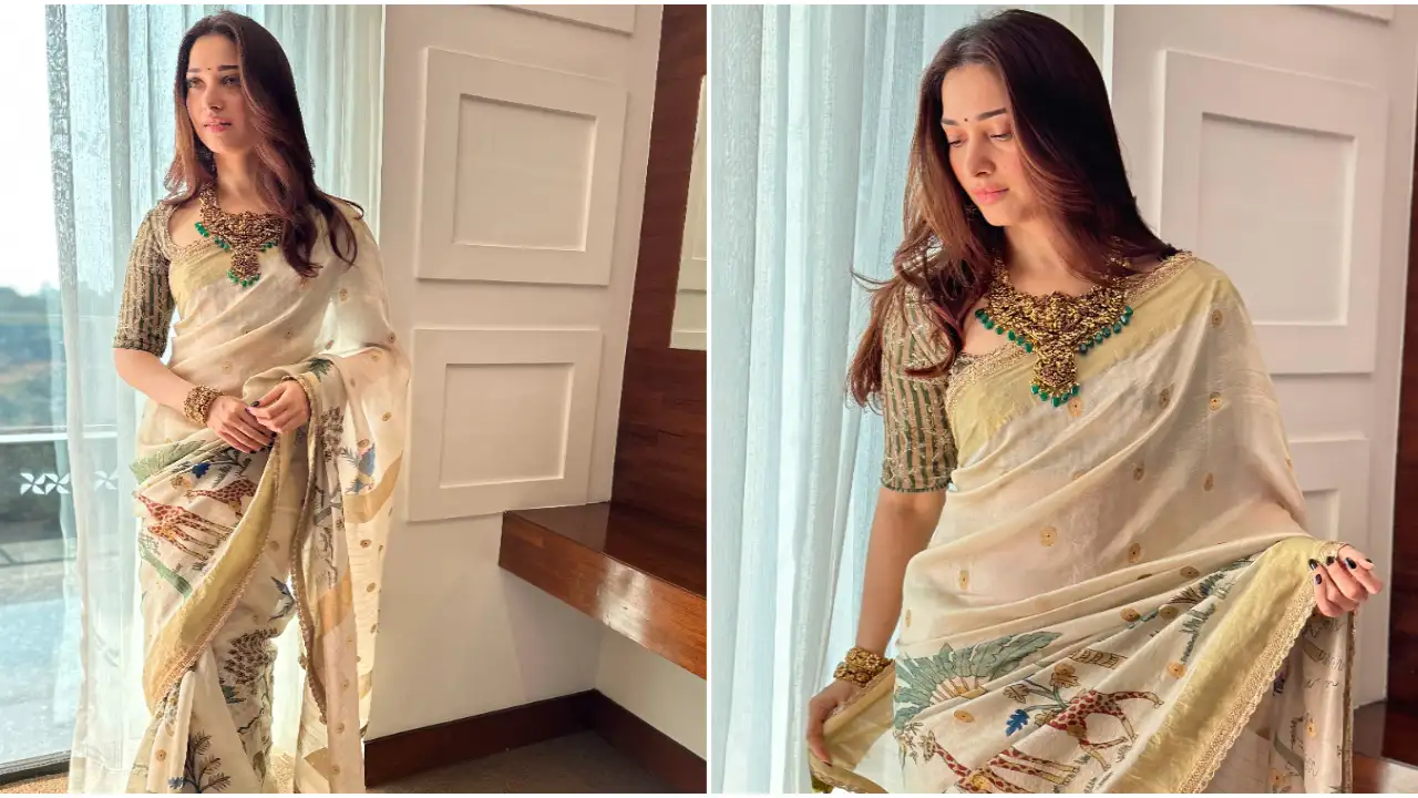 Tamannaah Bhatia redefines elegance in Archana Jaju Kalamkari saree set; Can you guess its WHOPPING cost? Tamannaah Bhatia redefines elegance in Archana Jaju Kalamkari saree set; Can you guess its WHOPPING cost?