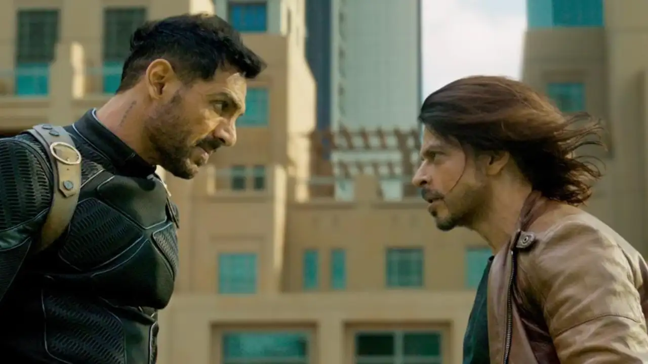 Pathaan is witnessing a 100 percent growth on 6th Saturday (Credit: Yash Raj Films) Shah Rukh Khan, John Abraham