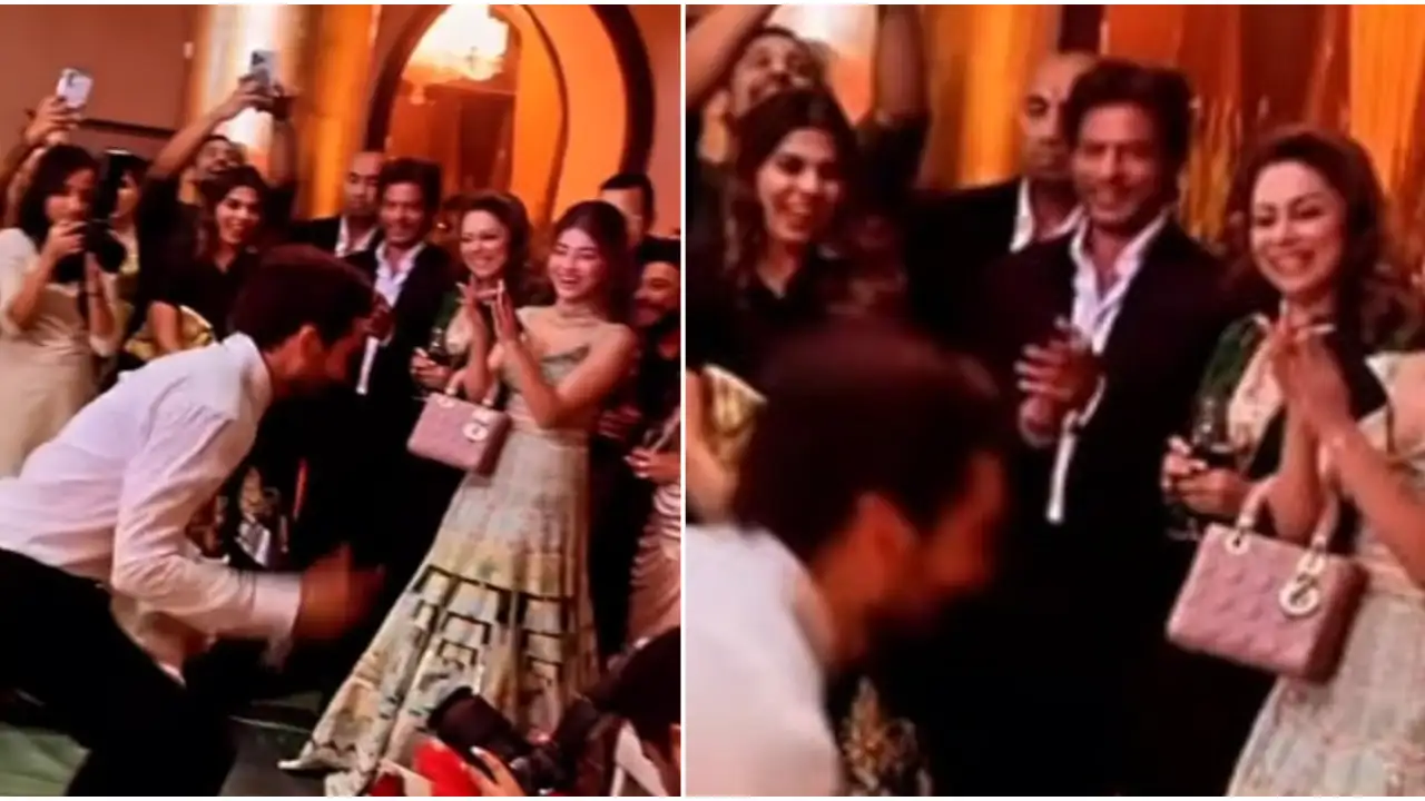 Shah Rukh Khan-Gauri Khan enjoy Ahaan Panday, Karan Mehta’s dance performance at Alanna Panday’s wedding-VIDEO