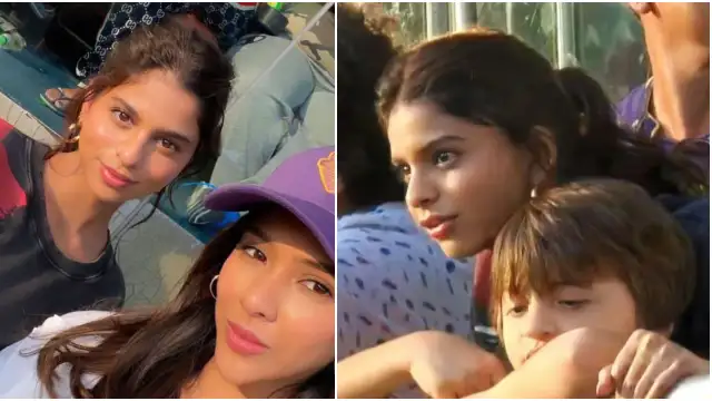 VIDEO of Suhana Khan’s cute moment with AbRam at MI vs KKR IPL 2023 match goes VIRAL VIDEO of Suhana Khan’s cute moment with AbRam at MI vs KKR IPL 2023 match goes VIRAL