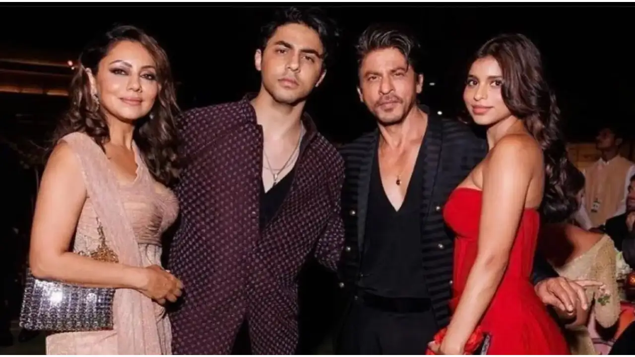 2103361807 inside pic shah rukh khan gauri suhana and aryan khans family picture from nmacc opening goes viral 1280*720
