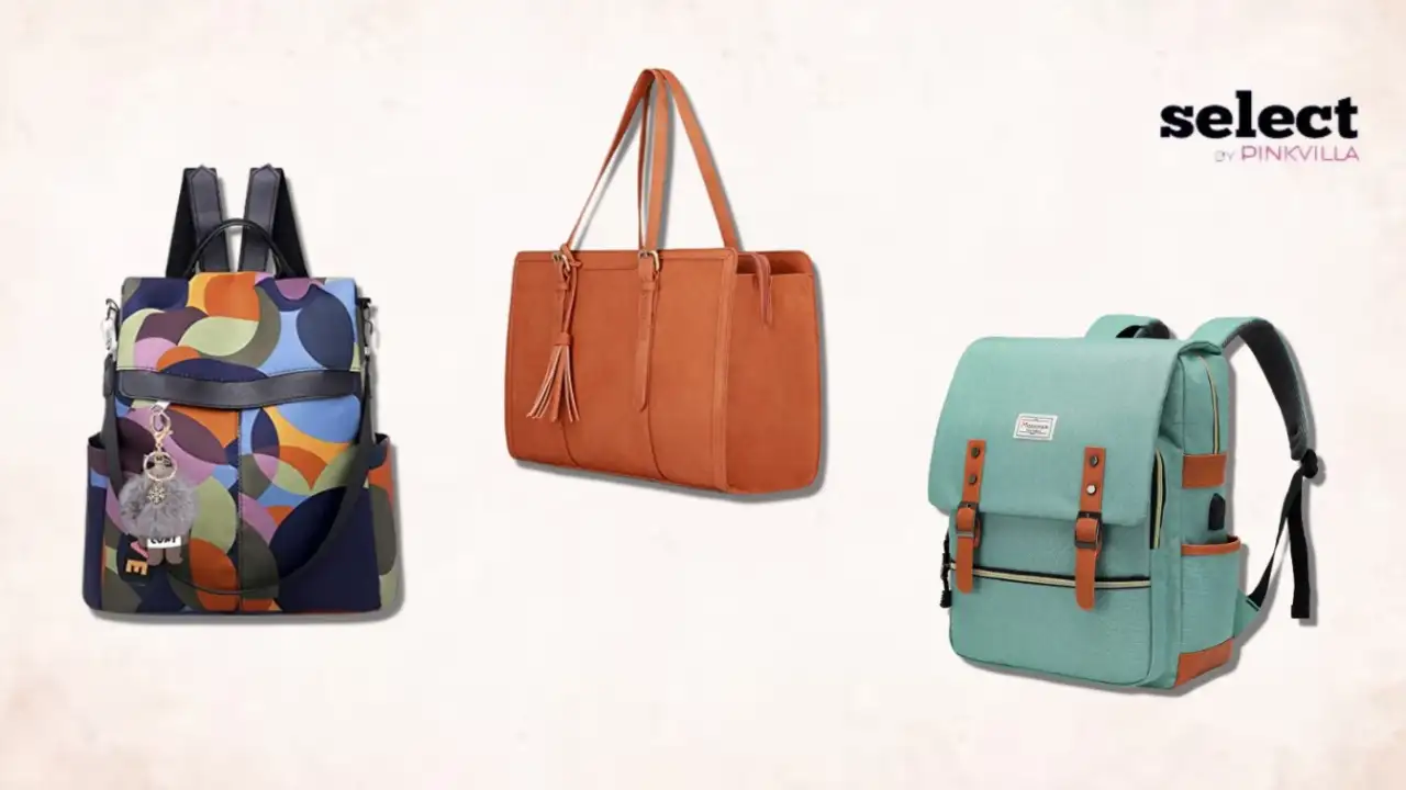Women Handbag Tote Bag, 15.6 Inch PU Leather Shoulder Bag Laptop Bags with  Adjustable Handle, Lightweight Stylish Designer Large Black Handbags for  School Work Travel-Grey 