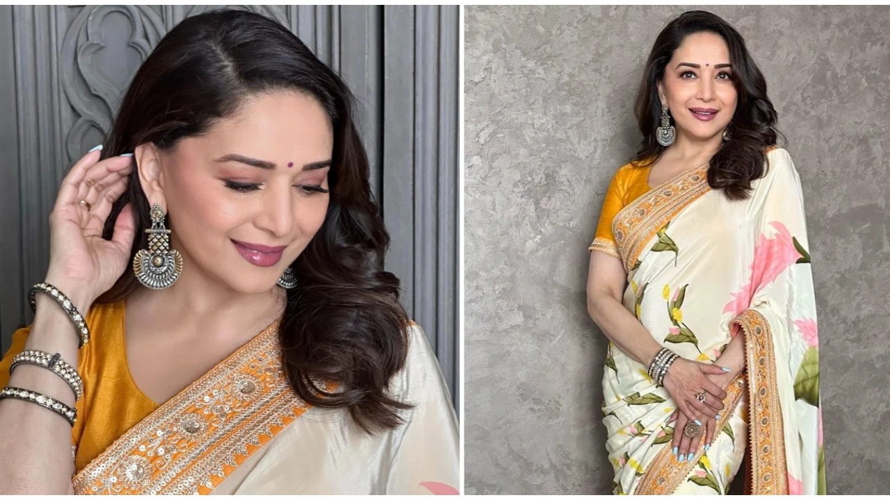 Madhuri Dixit in a House of Masaba saree shows how to catch up with Summer  florals in style | PINKVILLA