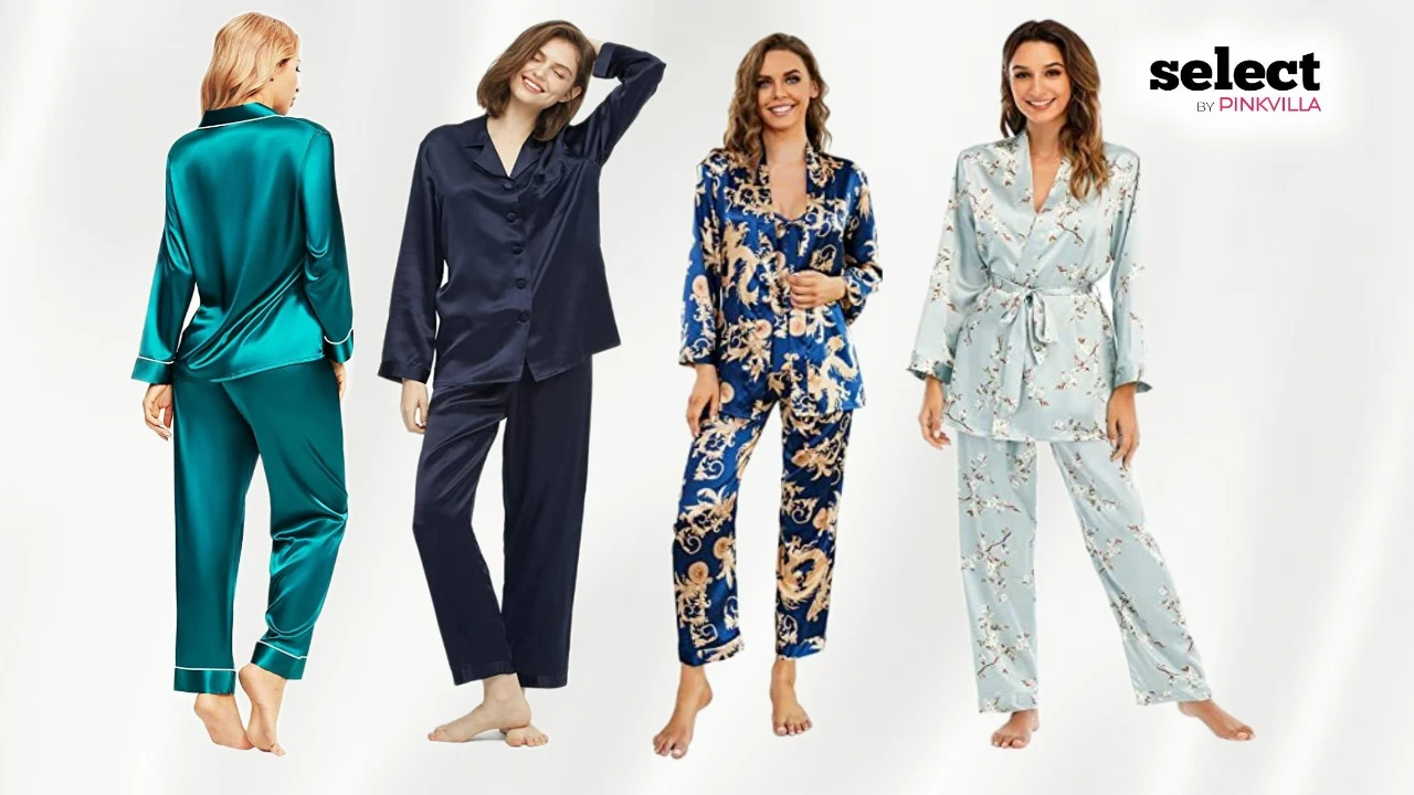 Fishers Finery Women's Long Silk Pajama Set