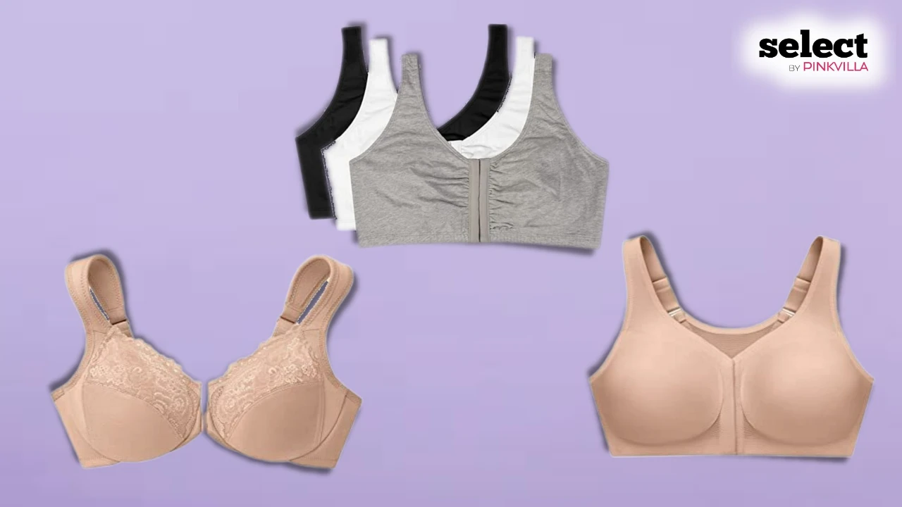 AISILIN Women's Front Closure Bras Plus Size Unlined Soft Lace