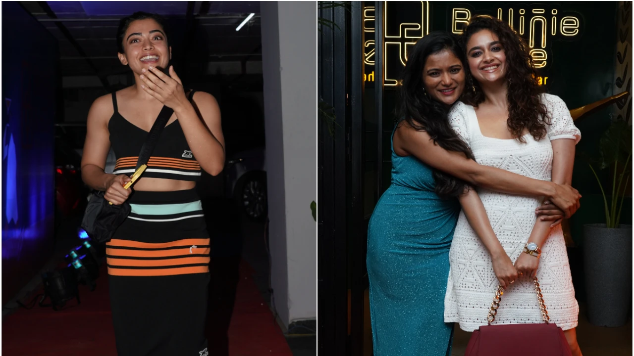 Keerthy Suresh, Rashmika Mandanna, Anand Deverakonda looked glamorous at a close friend’s birthday bash;  Picture