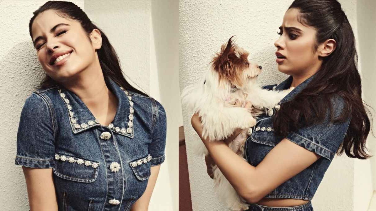 Janhvi Kapoor looks incredible in all-denim outfit from the shelves of Self-Potrait;  Can you guess its price? | PINKVILLA