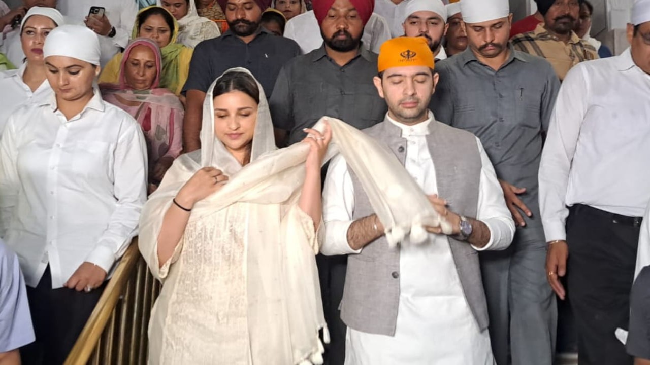 Parineeti Chopra-Raghav Chadha seek blessings at Golden temple ahead of their wedding; See Pics