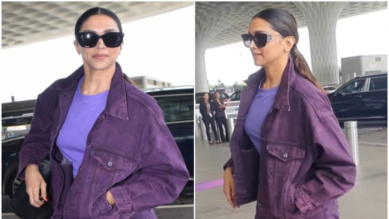 Deepika Padukone proves to be bravely fashionable as she opts for an all-purple  airport look; Yay or Nay? | PINKVILLA