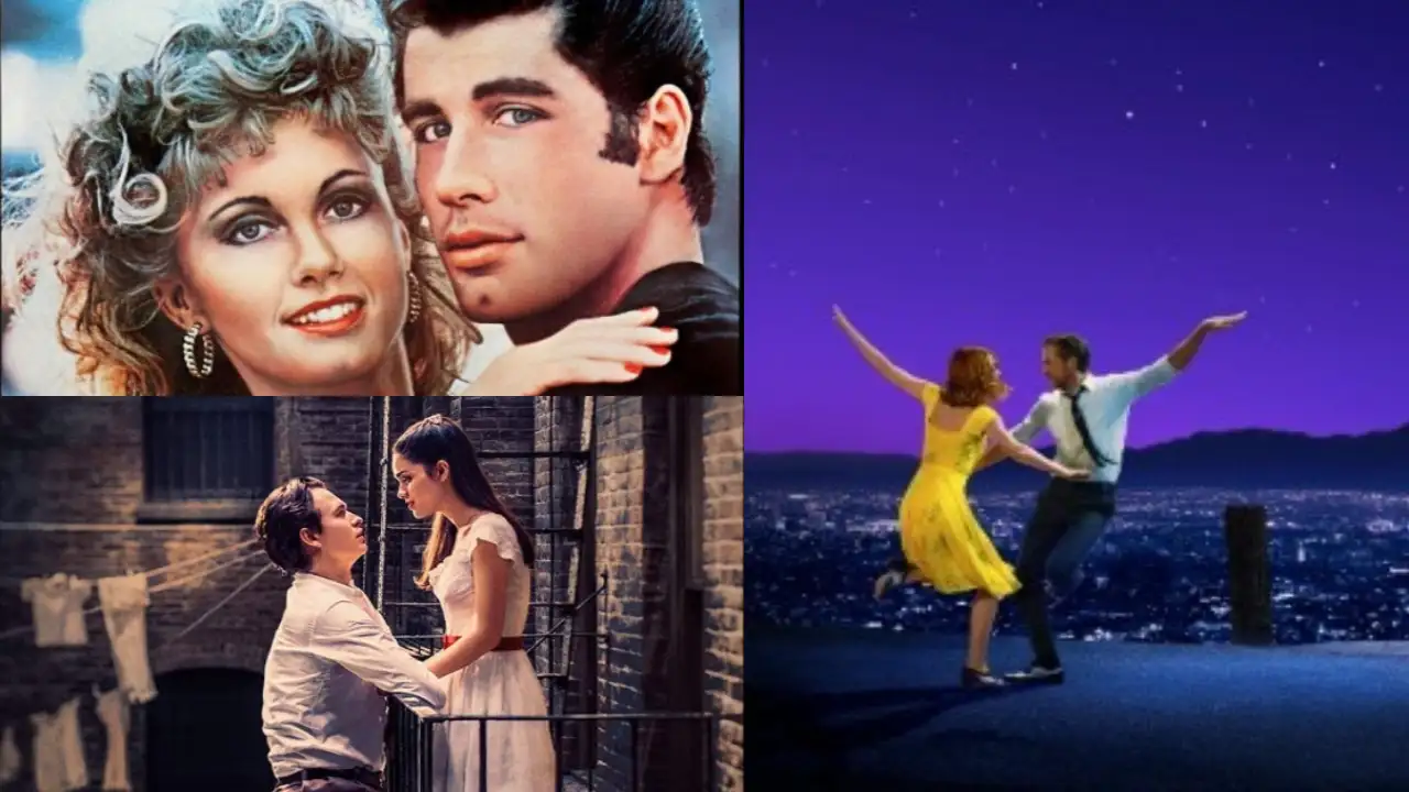 Musical movies Grease, La La Land, West Side Story Musical movies Grease, La La Land, West Side Story