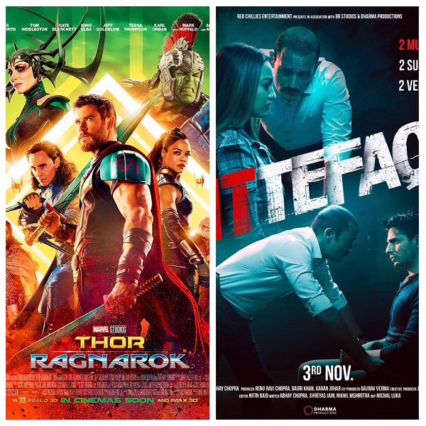 Box Office Occupancy: Ittefaq opens on a low note, Thor: Ragnarok has a steady start