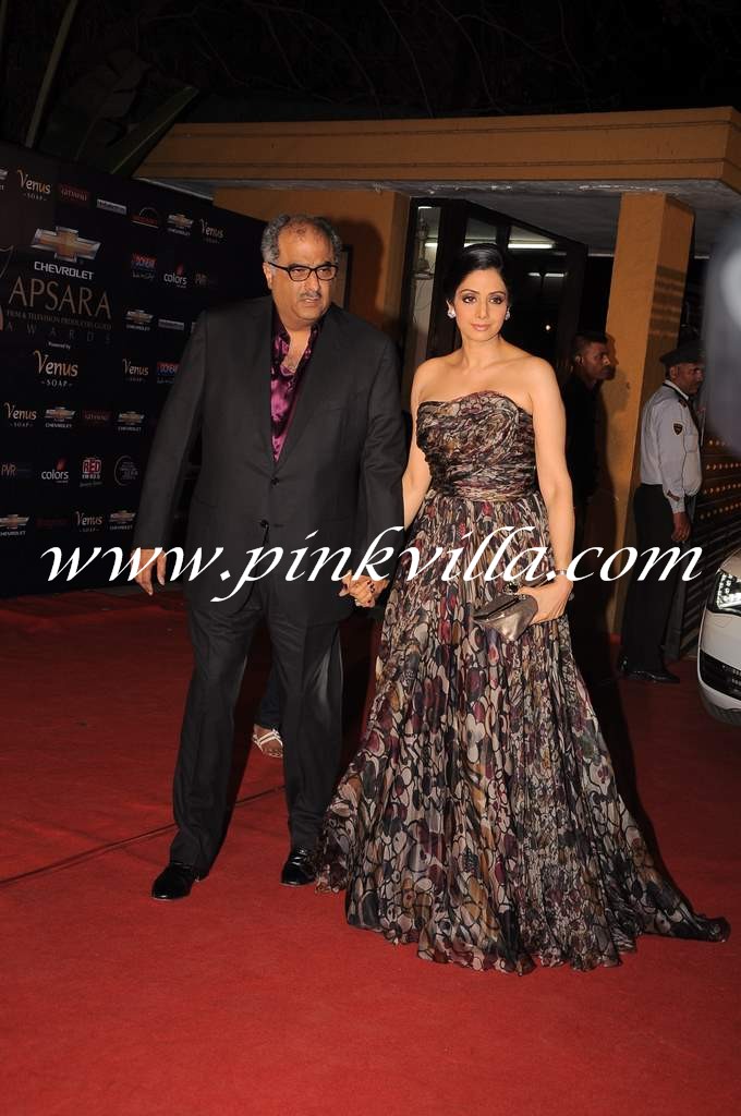 Sri Devi and Boney Kapoor @ Apsara Awards 2012