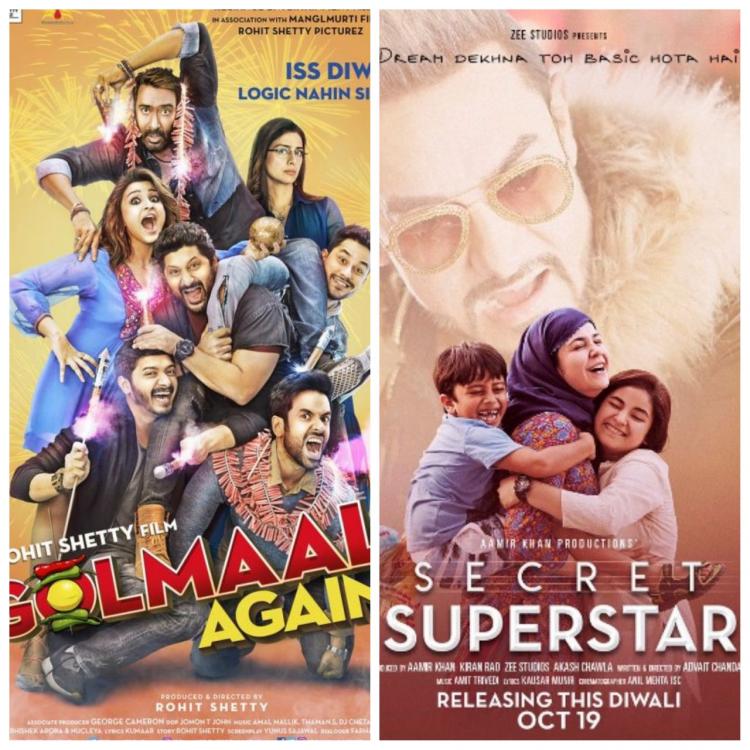EXCLUSIVE Box Office Prediction: Aamir Khan's Secret Superstar VS Ajay Devgn's Golmaal Again, who will reign supreme on Diwali?