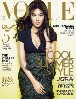 Chitrangada Singh on the cover of Vogue India (May 2012)