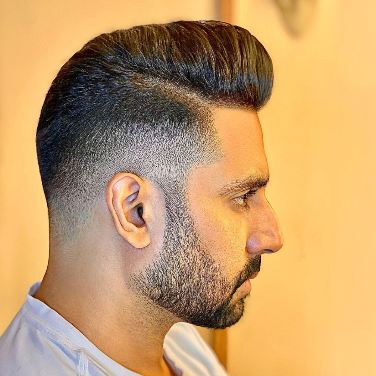 Image of Abhishek Bachchan with buzz cut hairstyle