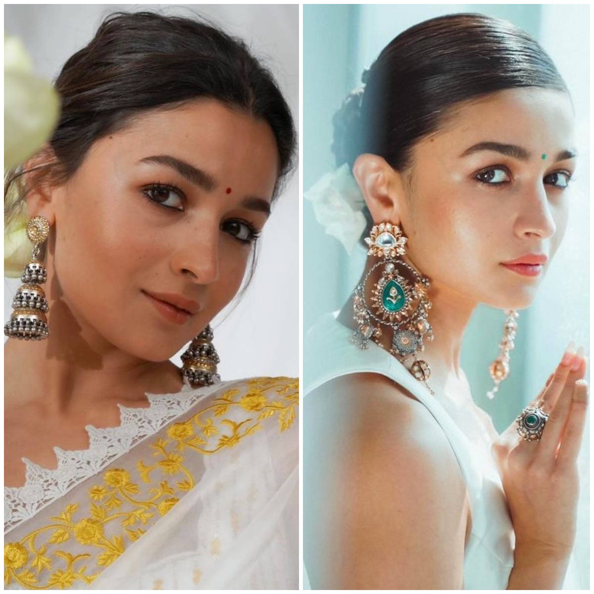 10 of Alia Bhatt's earrings from Gangubai Kathiawadi promotions that are massively bedazzling 