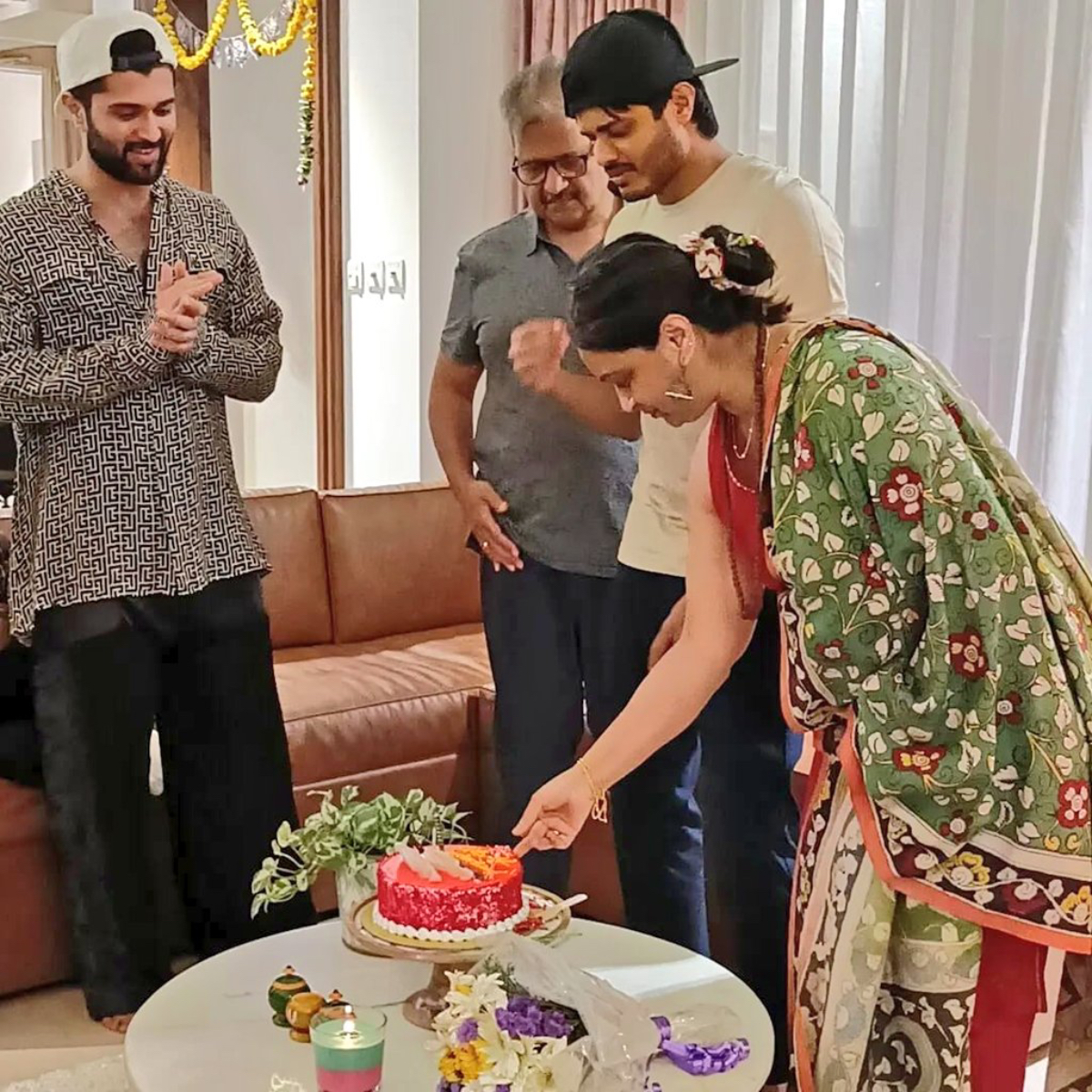 Anand Deverakonda celebrates his birthday with Vijay Deverakonda and their parents; PICS Anand Deverakonda's birthday celebration